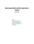 Stack based buffer overflow ExploitationTutorial